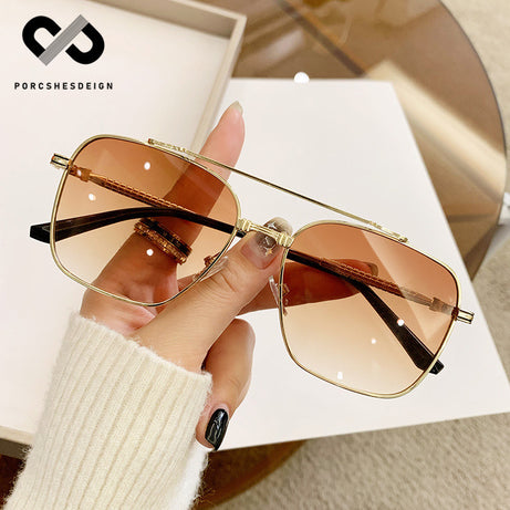 Women's Metal Thin UV Protection Sunglasses