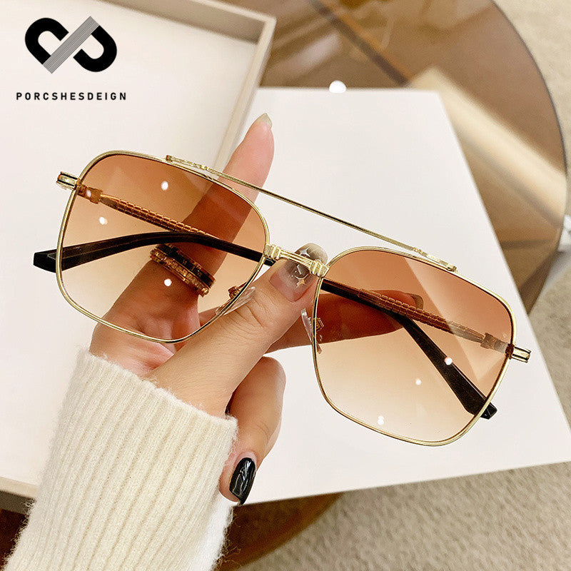 Women's Metal Thin UV Protection Sunglasses