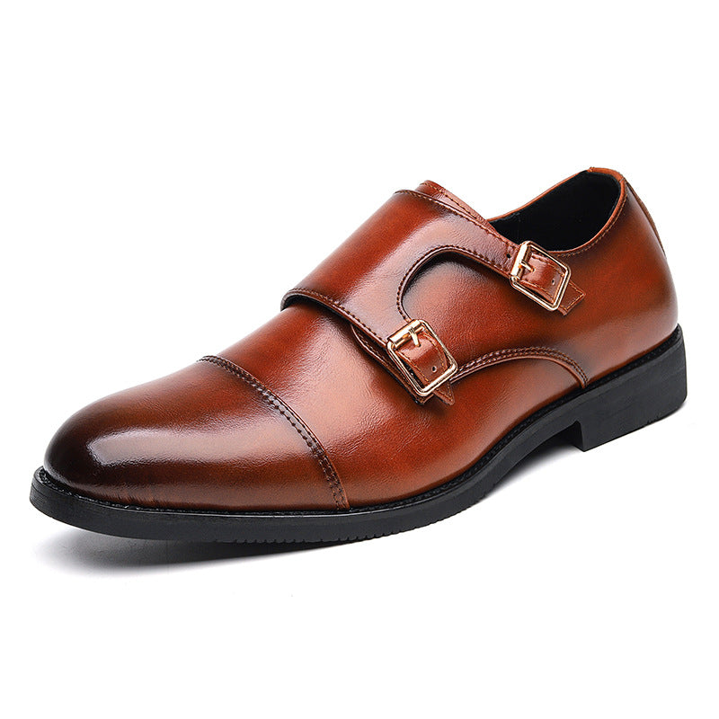 Men's Large-size Retro Business Leather Shoes
