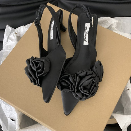 Women's High-End Femininity Rose Head Sandals