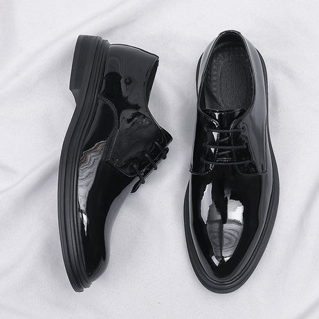 Men's Glossy Leather Comfortable Trendy Shoes