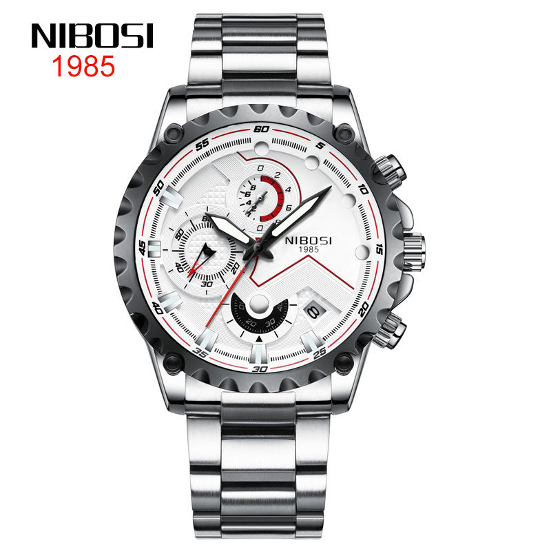 Men's  Waterproof Solid Steel Belt Watch