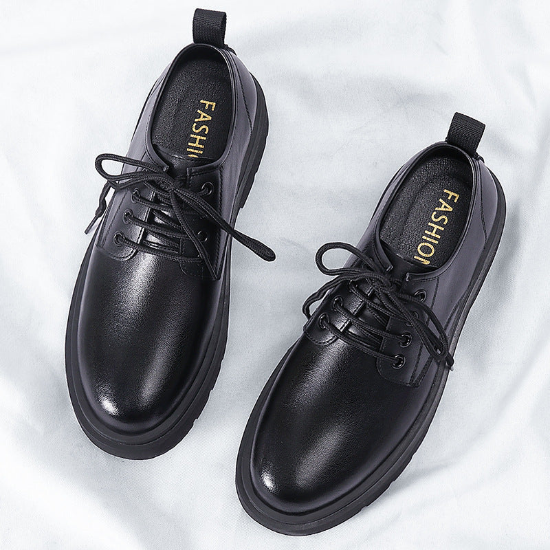 Men's Cowhide Leather British Style Casual Shoes