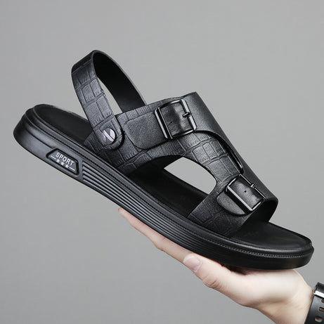 Men's Outdoor Fashion Casual Leather Slippers