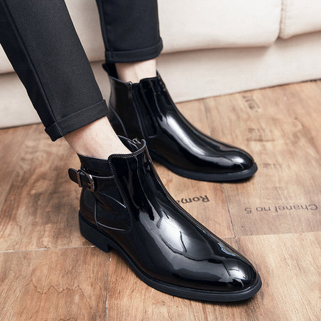 Men's Trend Fashion High-top Leather Shoes
