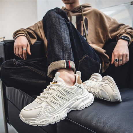 Men's Breathable Mesh Thick-Soled Casual Shoes
