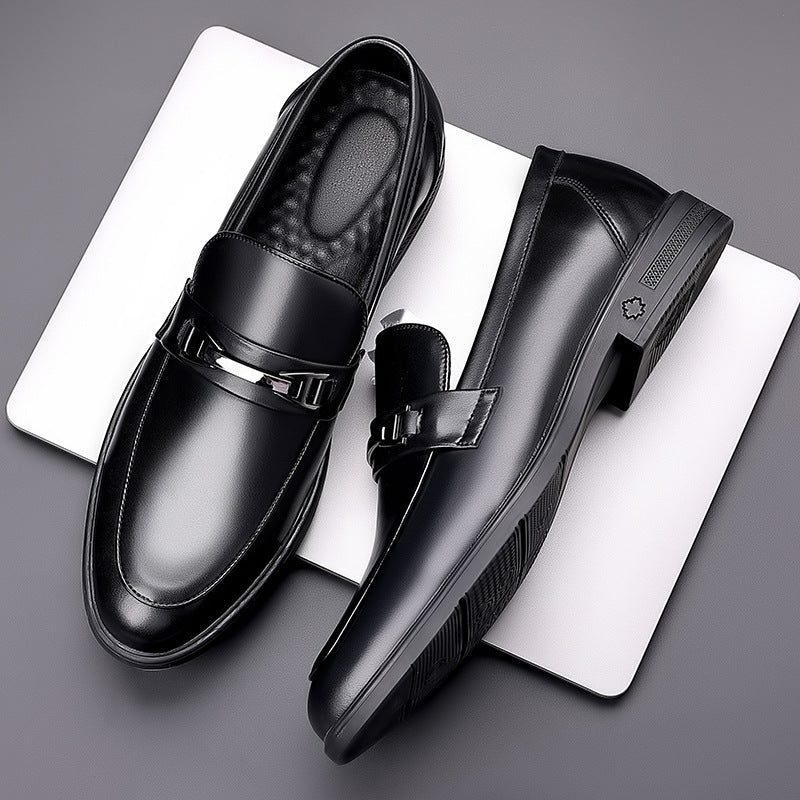 Men's Pointed Leather British Style Gentleman Shoes