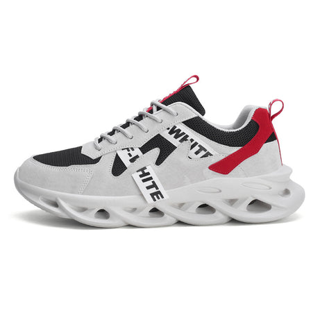 Men's Leather Mesh Breathable Running Shoes