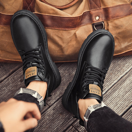 Men's Leather High-top Martin Boots Shoes