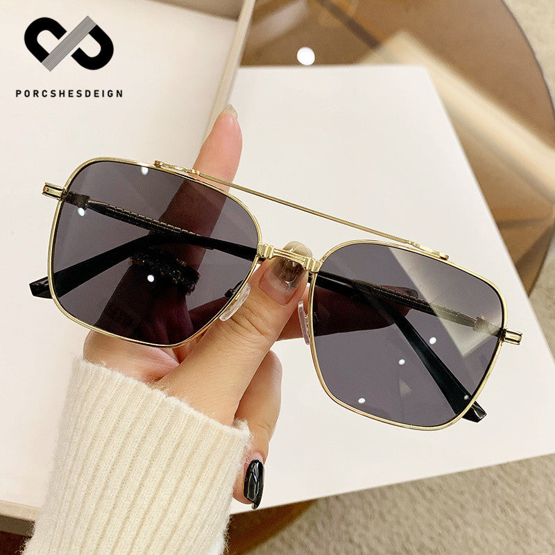 Women's Metal Thin UV Protection Sunglasses