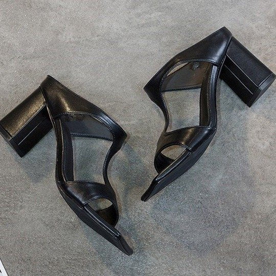 Women's Square Head Open Toe Cool Slippers