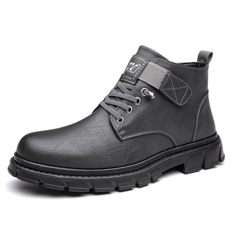 Men's British Style Leather Tolling Martin Boots
