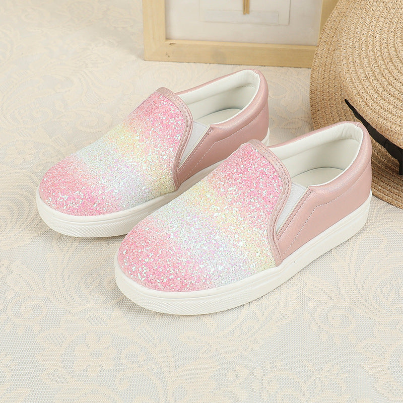 Women's Rainbow Glitter Casual Shoes