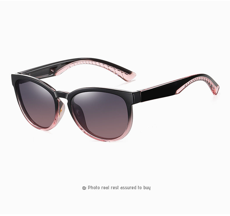 Men's Round Polarized Colorful Film Sunglasses