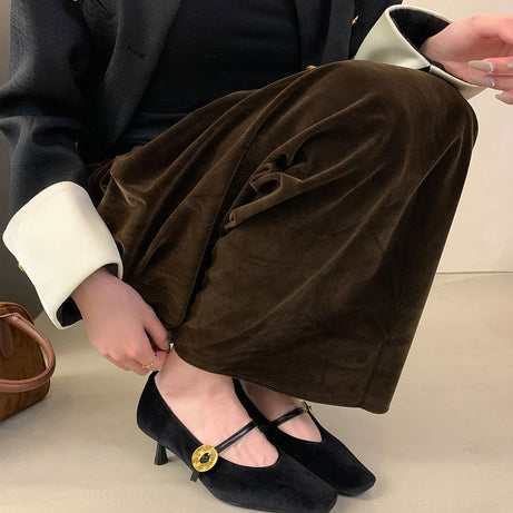 Women's Pointed Toe High Heels Mary Jane Pumps Shoes