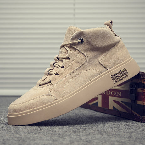 Men's Leather High-Top Casual Shoes