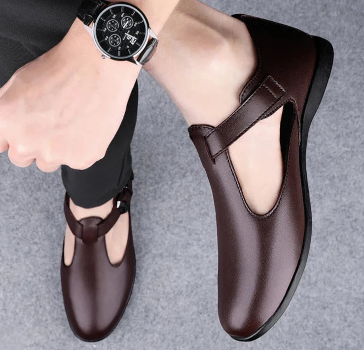 Men's Genuine Leather Casual Sandal Shoes