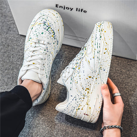 Men's Fashion Casual Platform White Shoes