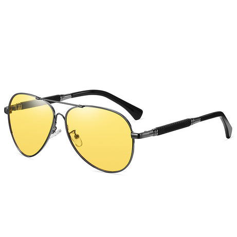 Men's Color-changing Memory Metal Night Vision Sunglasses