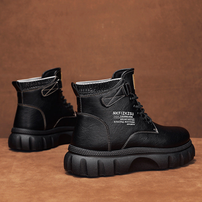 Men's Platform Trendy Casual Leather Boots