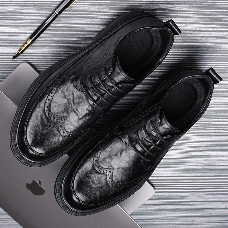 Men's Leather Fashionable Trendy Casual Shoes