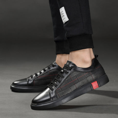 Men's Breathable Leather Casual Sneakers