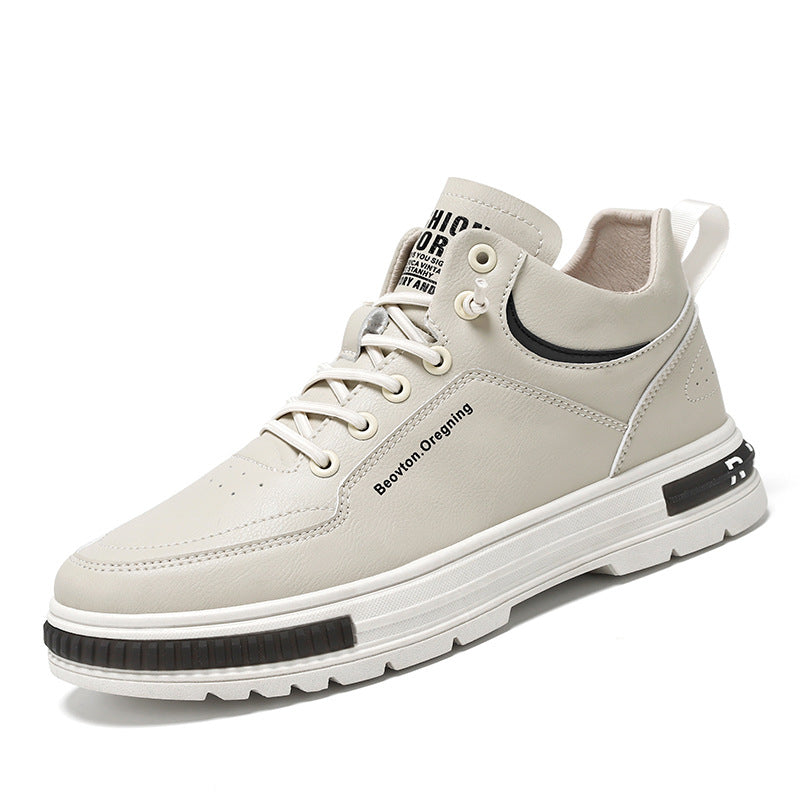 Men's Leather High-Top Outdoor Fashion Shoes