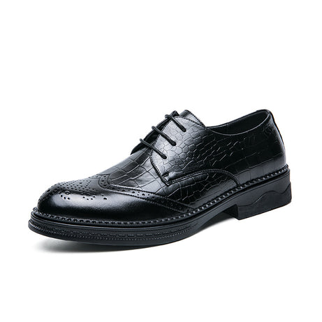 Men's Brock Engraved Leather British Style Shoes