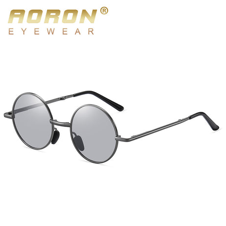 Men's Foldable Round Frame Sunglasses