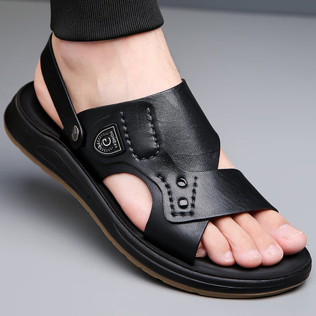 Men's Wear-Resistant Leather Non-Slip Sandals