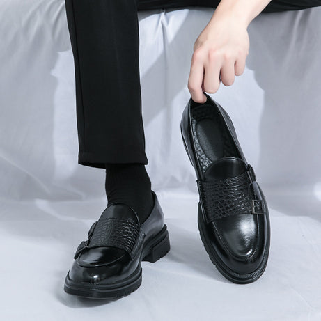 Men's Retro Casual Double Tower Buckle Shoes