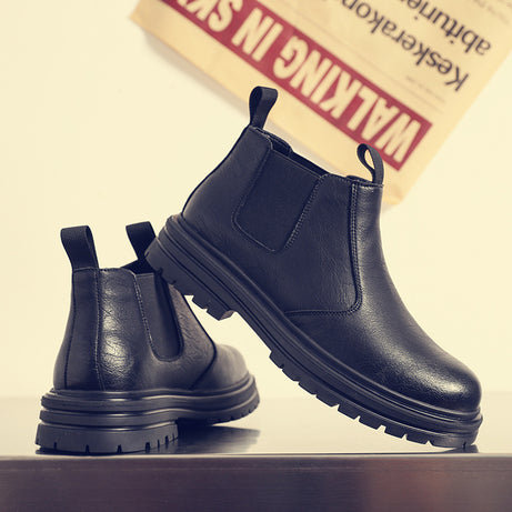 Men's Leather High-Top Chelsea Boot