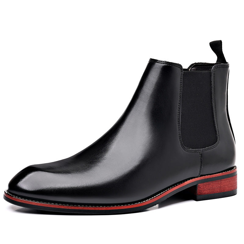 Men's British Style High-Top Leather Chelsea Boots