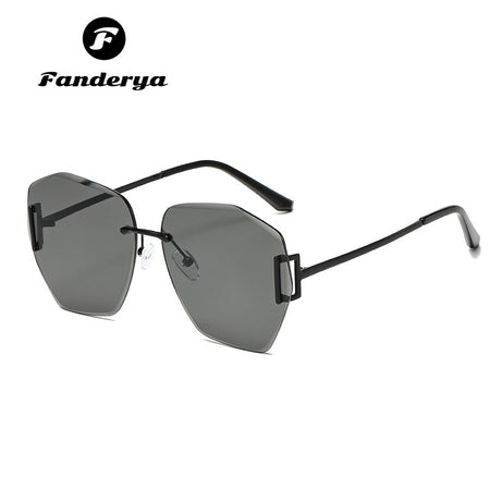 Women's Trendy Retro Style Rimless UV-proof Sunglasses
