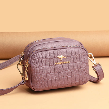 Women's Leather Crocodile Pattern Shoulder Bag