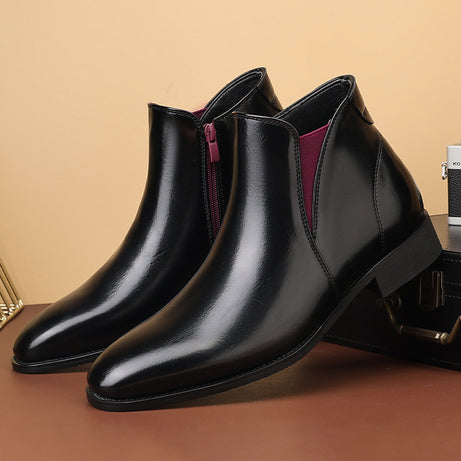 Men's Leather First Layer Cowhide Chelsea Boots