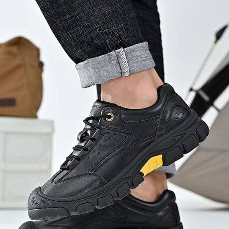 Men's Cowhide Leather Low-Top Casual Shoes