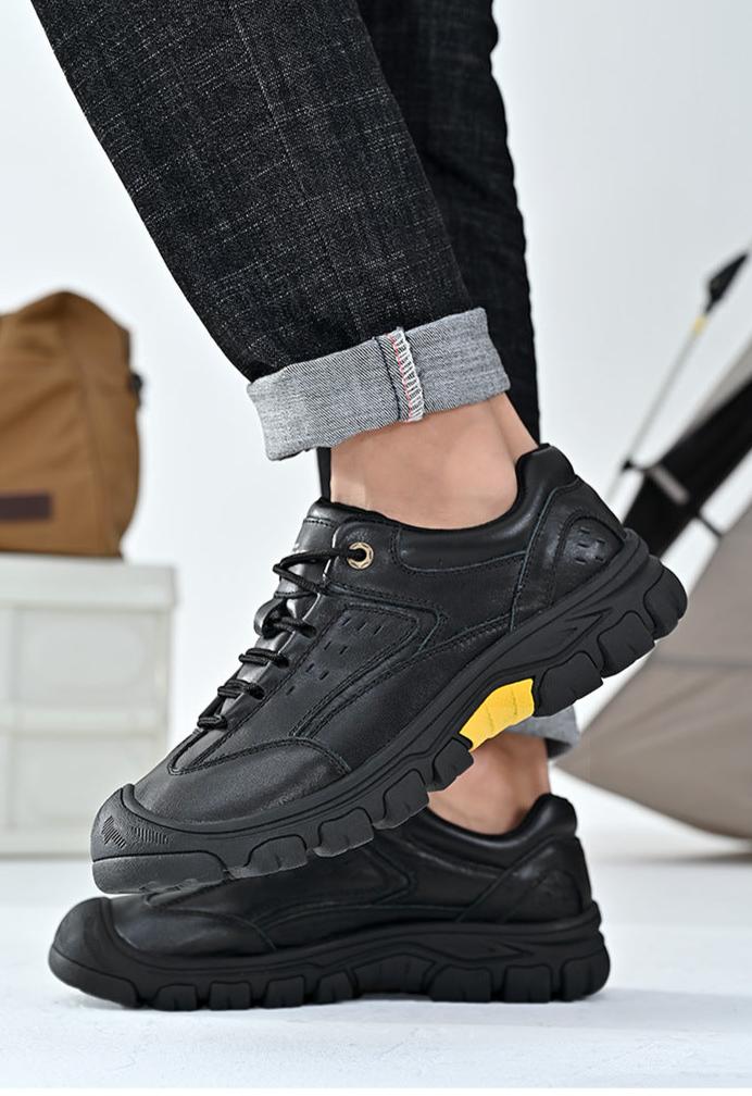 Men's Cowhide Leather Low-Top Casual Shoes