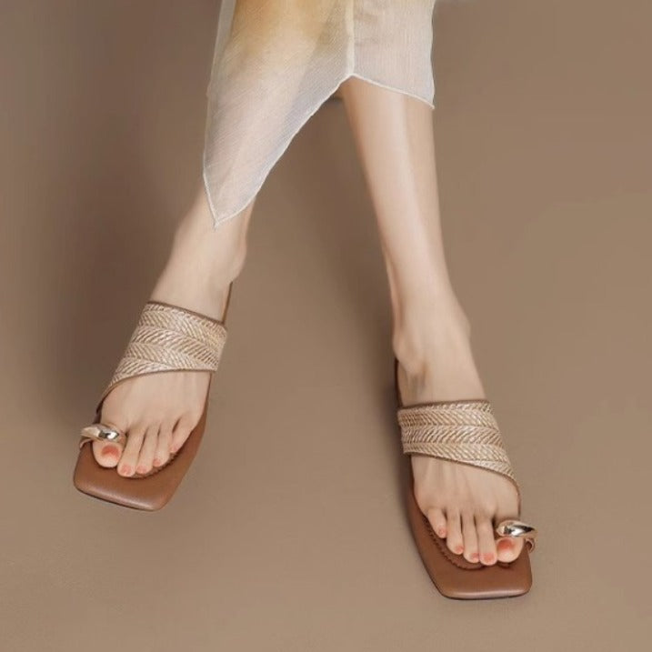 Women's Summer Niche Flip-Flops Shoes (In Stock)