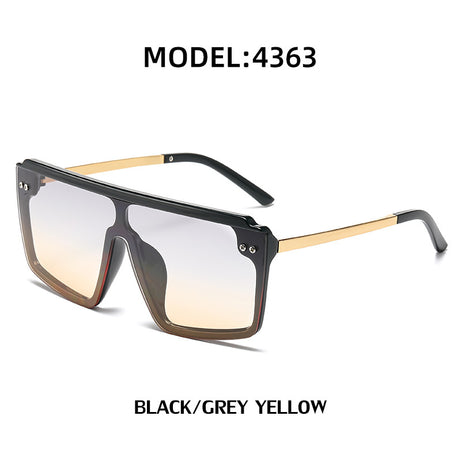 Women's Large Frame Fashion Integrated Sunglasses