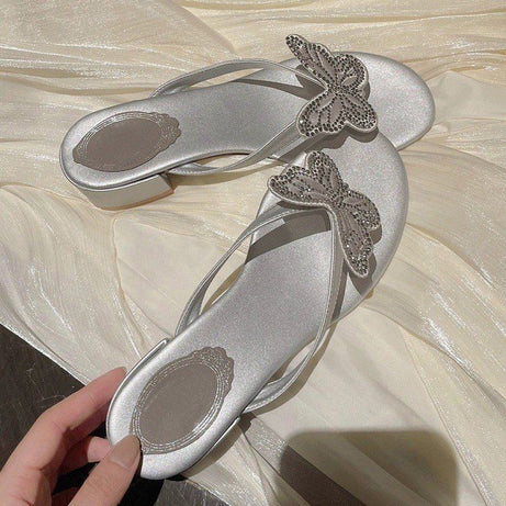 Women's Summer Middle Heel Slippers