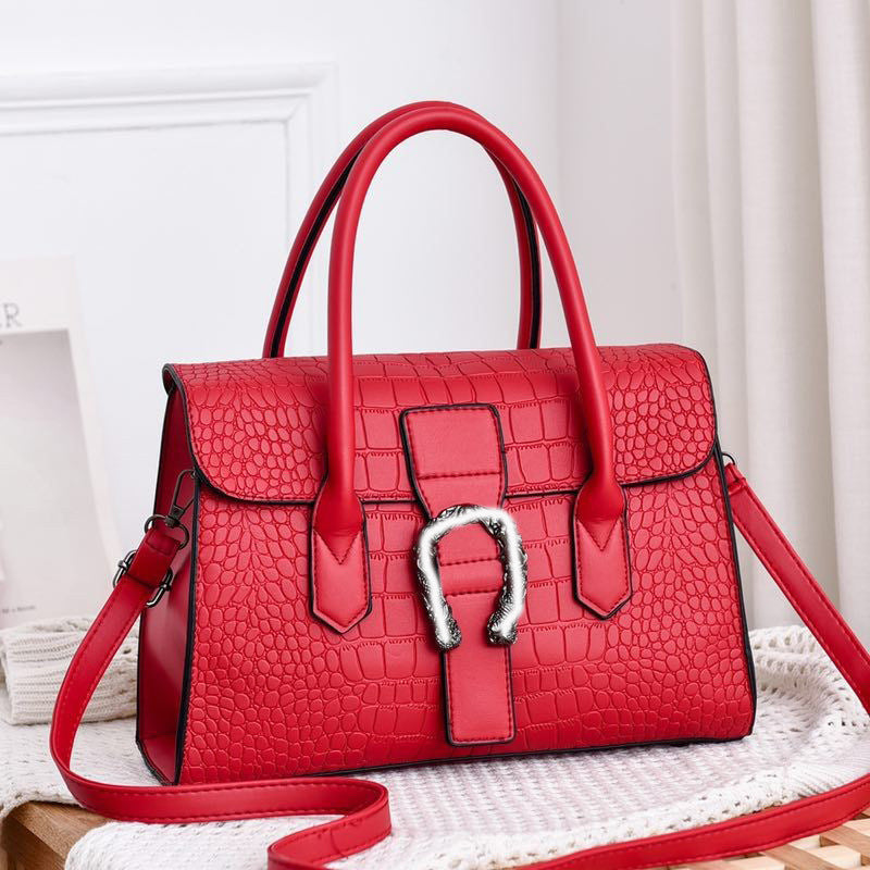 Women's Fashion Handbag Crocodile Pattern Shoulder Bag