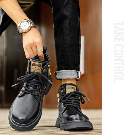 Men's Genuine Leather British Style Martin Boots