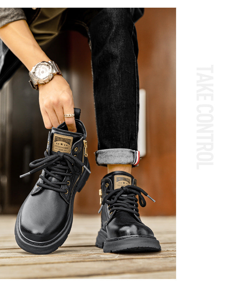 Men's Genuine Leather British Style Martin Boots