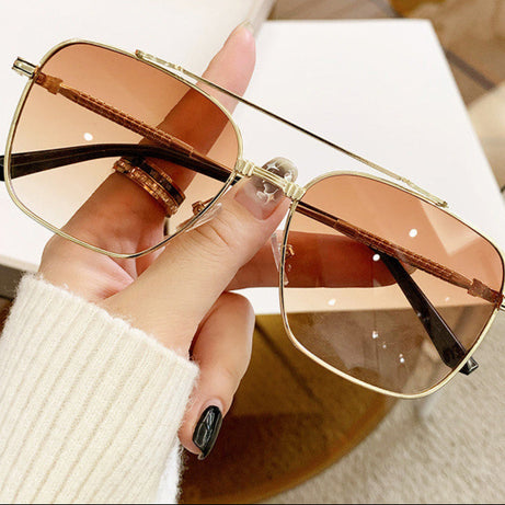 Women's Metal Thin UV Protection Sunglasses