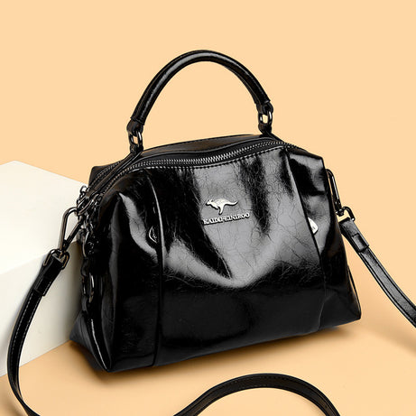 Women's Leather Multi Compartment Shoulder Bag