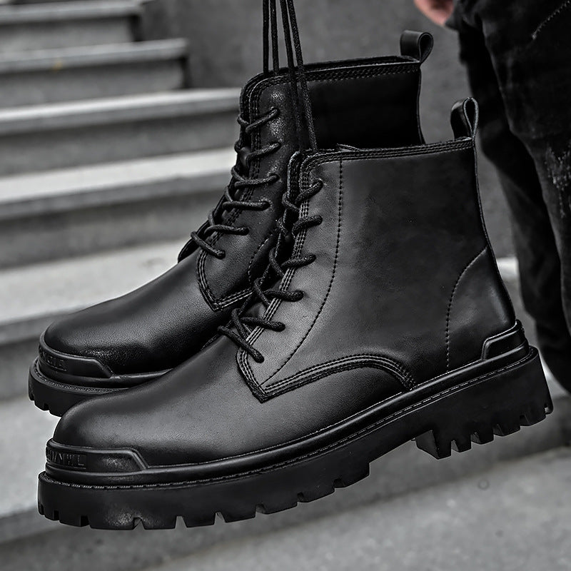 Men's Leather Tooling Casual Martin Boots