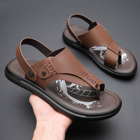 Men's Leather Fashionable Casual Sandals