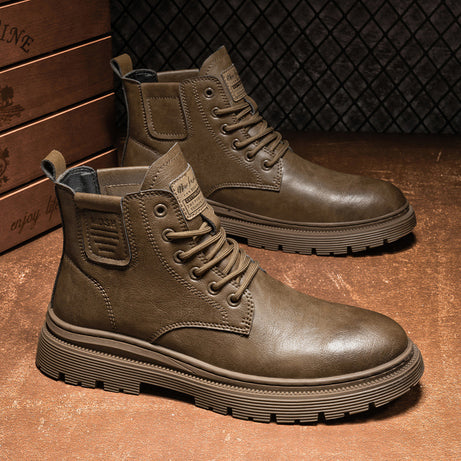 Men's Low-Top Casual Leather Martin Boots
