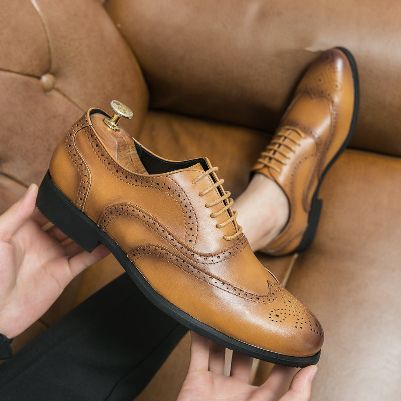 Men's Leather Pointed High-End Formal Shoes